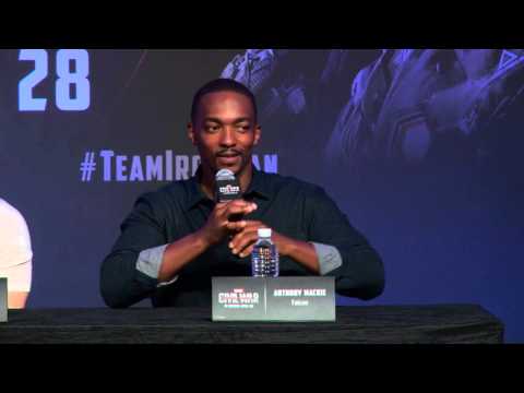 Anthony Mackie takes a swipe at Team Iron Man after being described as wearing a bird suit