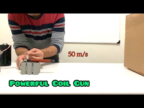 Making Simple and Powerful Coil Gun and Test it | Rail Gun |