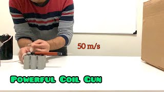 Making Simple and Powerful Coil Gun and Test it | Rail Gun |