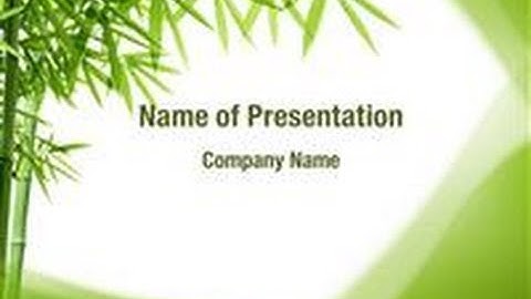 Bamboo Trees PowerPoint Template Backgrounds - DigitalOfficePro #00304
