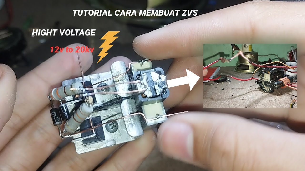Cara membuat ZVS driver 12V ➡️ 20KV | HIGHT Voltage DIY