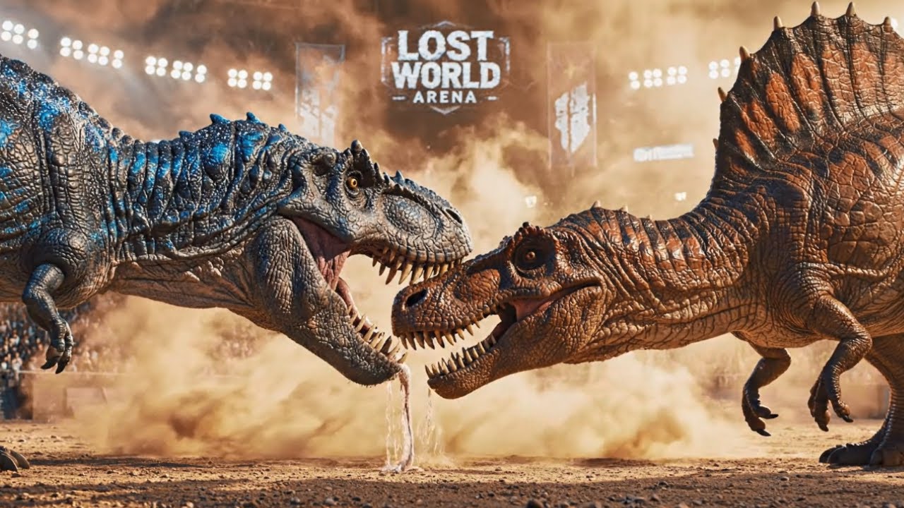 Bluefang Alpha vs Spinosaurus — Blood Horizon | Lost World Arena