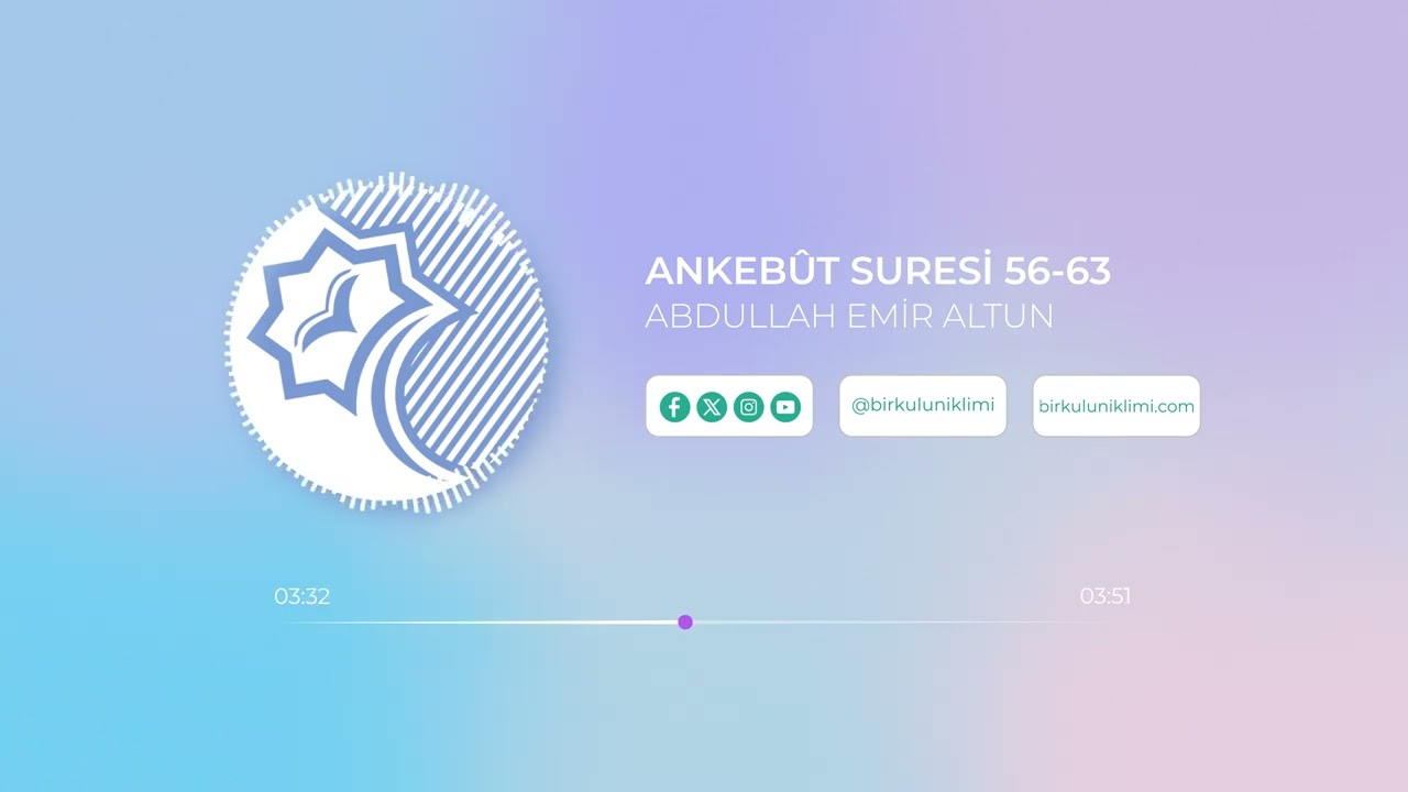 Ankebut Suresi 56-63 | Abdullah Emir ALTUN - Best Quran Recitation