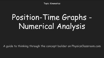 Position-Time Graphs - Numerical Analysis - Concept Builder