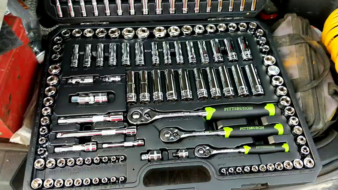 225 pc Pittsburgh mechanics tool kit review - YouTube