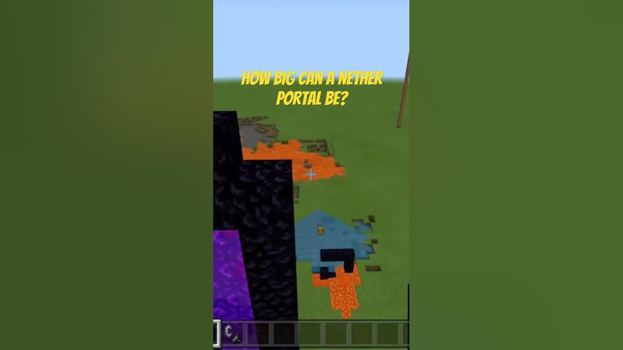 how-big-can-a-nether-portal-get-minecraft-gaming-fyp-shorts-youtube