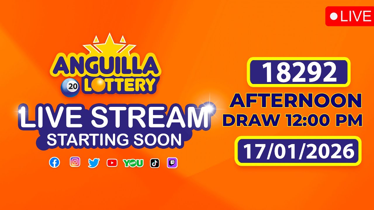 Emisión en directo de Madroka Anguilla Lottery, LTD 18292