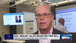 Gov. Braun discusses redistricting during South Bend visit