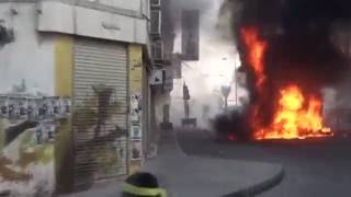 اشعال الاطارات استنكاراً للمداهمات - سترة 28/8/2012