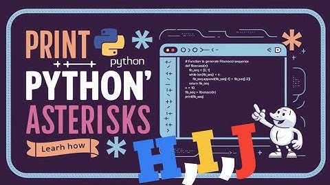 How to print H,I,J alphabet in Asterisk using python || step by step