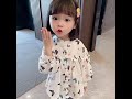 【80-130】可愛い 韓国 合わせやすい プリント カートゥーン 蝶々 子供 服 女の子 長袖 シャツ