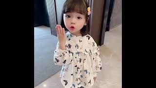 【80-130】可愛い 韓国 合わせやすい プリント カートゥーン 蝶々 子供 服 女の子 長袖 シャツ