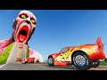 Many lightning mcqueen vs giant bulge  escape from the shy guy scp096  beamng drive 43