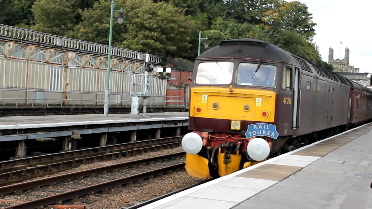 West Coast class 47760 is dragged out of shrewsbury by class 47500