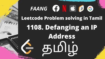 1108. Defanging an IP Address | LeetCode | In Tamil