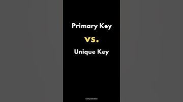 SQL Primary Key vs. Unique Key Comparison 💻