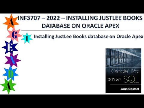 INF3707 - 2022 - Install JustLee Books Database on Oracle Apex