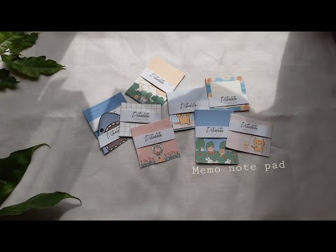 I made my own memo notepad!! (my first video)