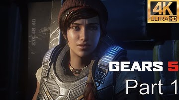 GEARS 5 gameplay walkthrough PART 1(PC)  4K HD 60fps .Act 1 chapter 1SHOT IN THE DARK.No Commentary