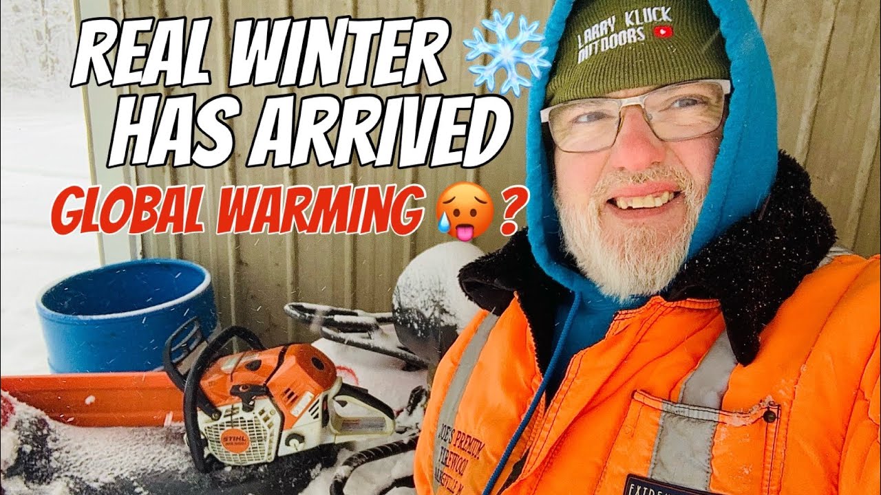Cutting firewood for mom with Stihl 500i in brutal cold - YouTube