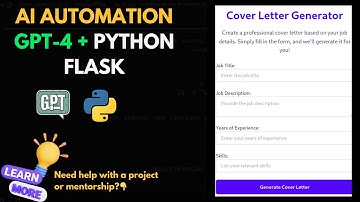 How to Build an AI-Powered Cover Letter Generator with ChatGPT API | Python AI Automation Project