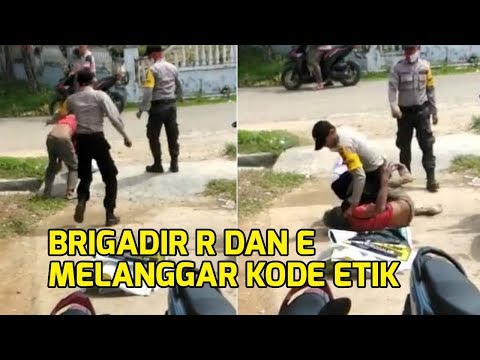 VIRAL Video Berkelahi dengan Orang Gila, 2 Polisi Ditahan