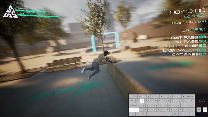 more parkour game progress! 🎮 Added more new tricks such as back hand, storror parkour game