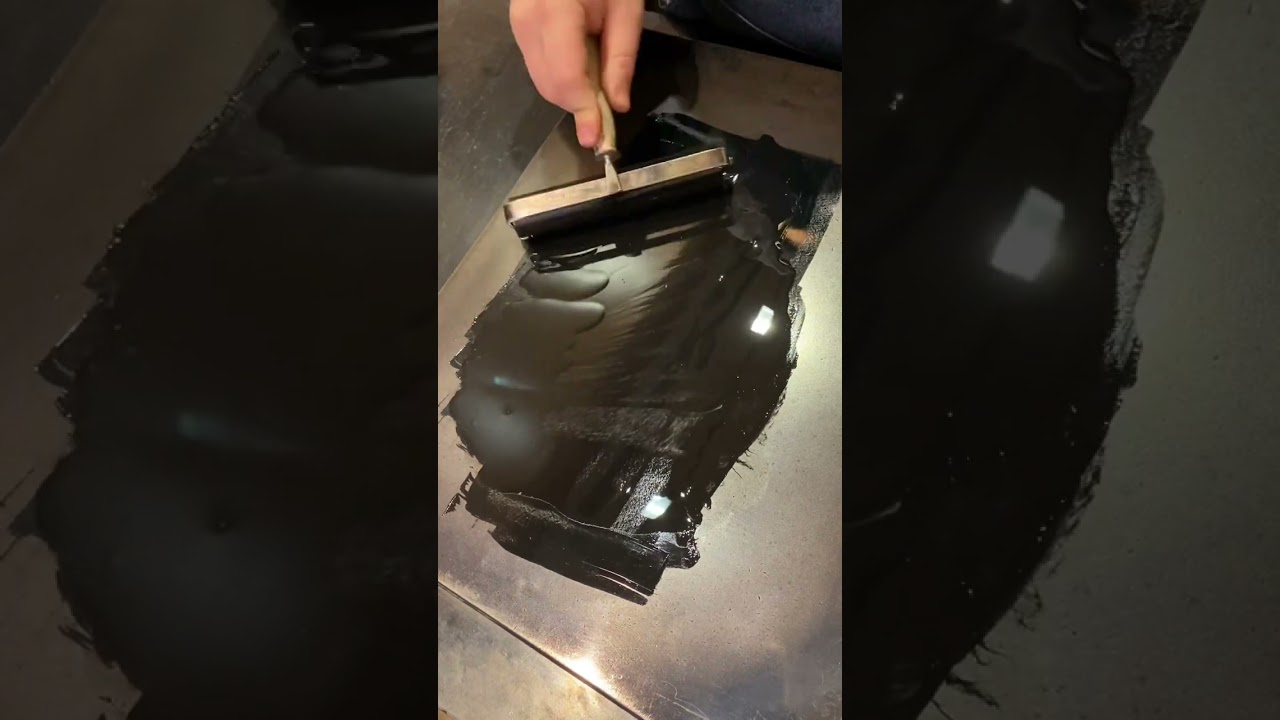 Cleaning the ink stone after letterpress printing