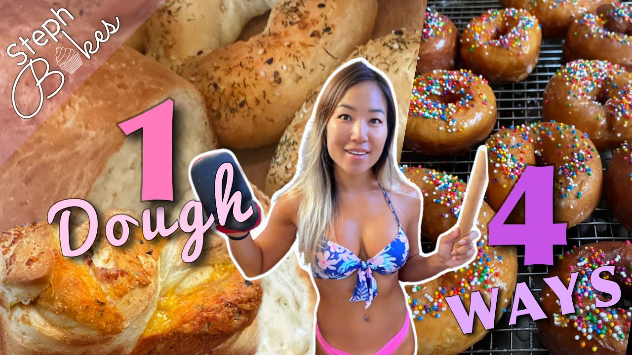 Midweek Vid 1: HOLY GRAIL DOUGH!  bagels, cheese loaf, sliced bread, donuts w/ ONE EASY BREAD RECIPE