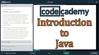 Codecademy Java Answers Introduction to Java / Learn Java with Codecademy