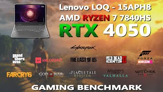 New Lenovo LOQ 15 - RTX 4050 + Ryzen 7 7840HS Gaming Benchmark Test | lenovo rtx4050