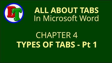 Tabs in Word - Left, Center, & Right Tabs - Chapter 04