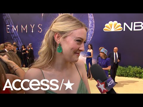 Emmys 2018: Dakota Fanning Raves About Her Gorgeous Emerald Dior Gown | Access