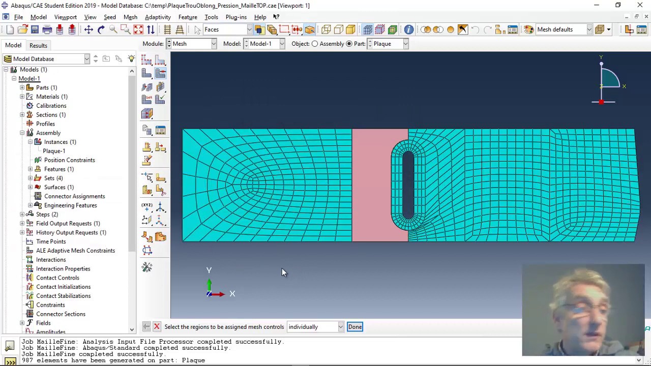 Leçon 06 - Analyse 2D - Modifier Property , Set , LOAD,  Assembly et Mesh