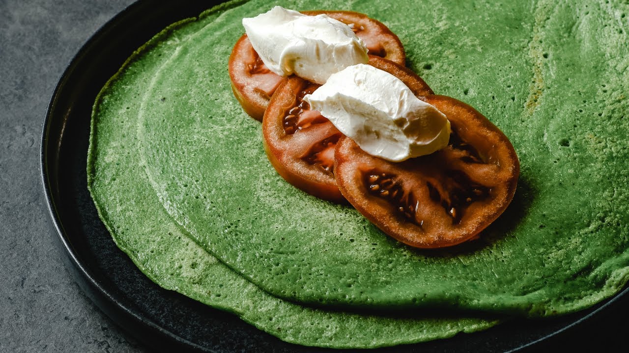 CREPES DE ESPINACA SALUDABLE Y DELICIOSO. Receta SIN GLUTEN