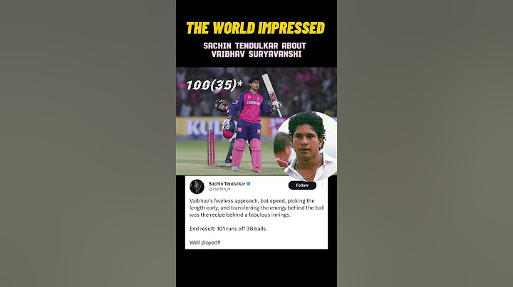Sachin Tendulkar about vaibhav suryavanshi bating today RR VS GT MATCH REVIEW
