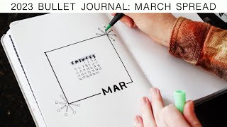 2023 Bullet Journal: March Monthly Spread // SNAPSHOT MINIMALIST