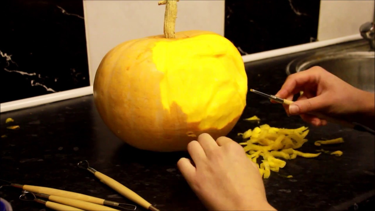 Simple Pumpkin Design 3D Carving Time Lapse - Happy Halloween! - YouTube