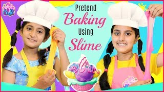 Kids PRETEND Play BAKING Using FUN SLIMES | #MyMissAnand #ToyStars screenshot 4