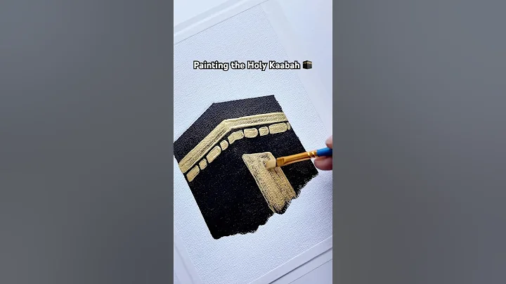 Easy Makkah art for beginners 🕋 Holy Kaabah painting idea #art #shorts #artshorts thumbnail