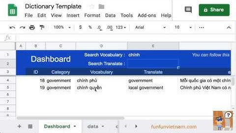 How to use Google Sheets to build Your Own Dictionary