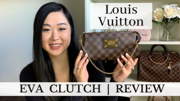 Louis Vuitton, Bags, Sold Louis Vuitton Eva Clutch In Ebene Damier