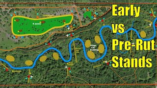 Deer Habitat Plan Shows The Difference Between Early And Pre-Rut Season Stand Locations