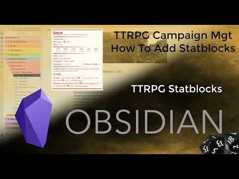 Obsidian - TTRPG Statblocks