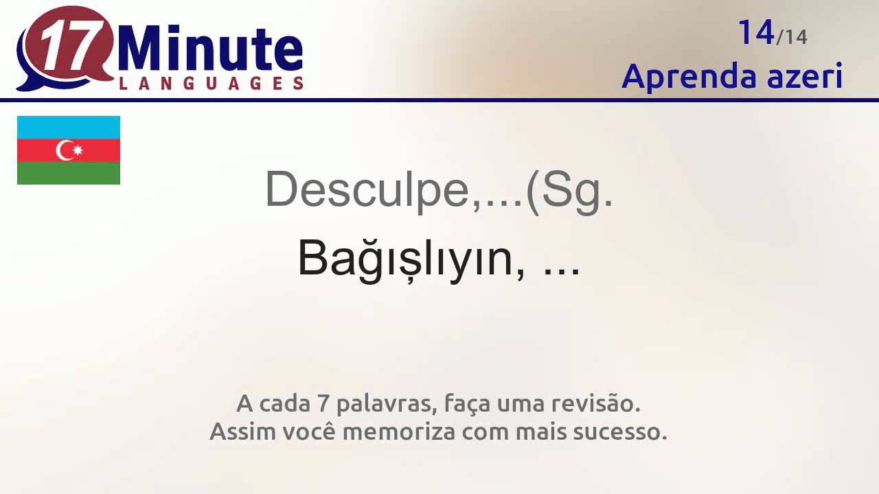 Aprender azeri (vídeo-aula grátis!)