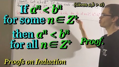 Prove if a^n ﹤ b^n for some n in Z+, then a^n ﹤ b^n for all n in Z+ (given a,b in R+)