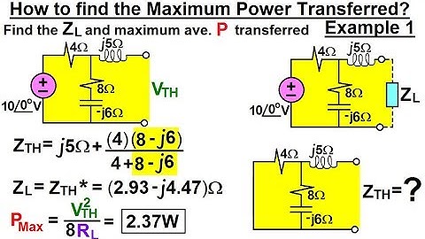 Electrical Engineering: Ch 12 AC Power (19 of 38) How to Find Max. Power Transferred? Example 1