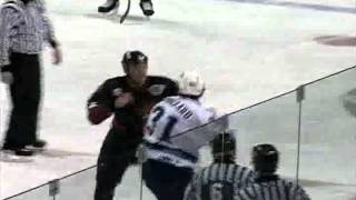 AHL Houston-Utah hockey fight - Derek Boogaard vs Mike Sgroi round 1 11/7/03