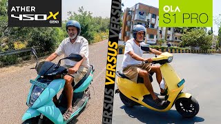 Ather 450X Gen3 vs OLA S1 pro : Comparison Test Report | हिन्दी with subtitles