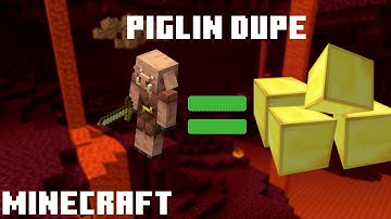 Minecraft Piglin\Gold multiplayer Duplication Glitch 1.17.1!
